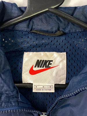 Vintage Nike Windbreaker Jacket – Navy & Beige – Made in Taiwan
