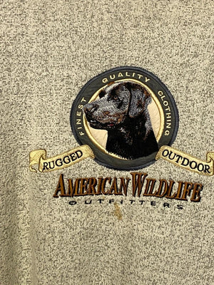 Vintage American Wildlife Embroidered Bear Sweatshirt