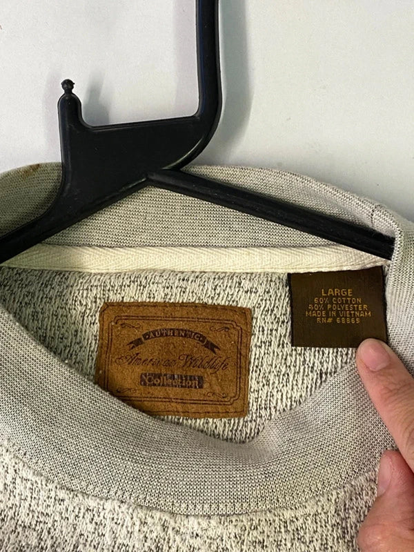 Vintage American Wildlife Embroidered Bear Sweatshirt