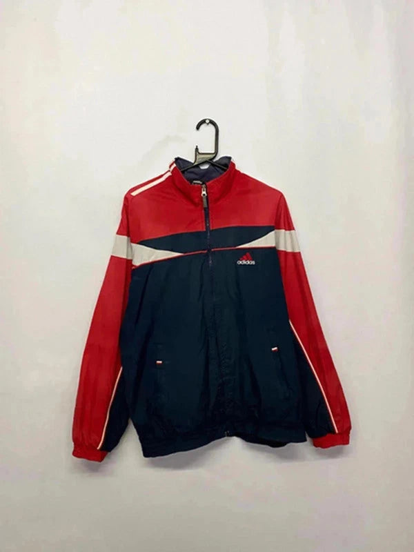 Vintage Adidas Colorblock Windbreaker – Red/Navy – Size L