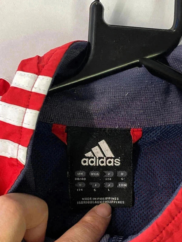 Vintage Adidas Colorblock Windbreaker – Red/Navy – Size L