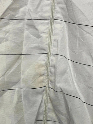 Lacoste White Vintage Track Jacket with Black Collar