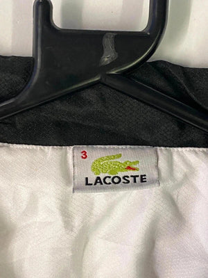 Lacoste White Vintage Track Jacket with Black Collar