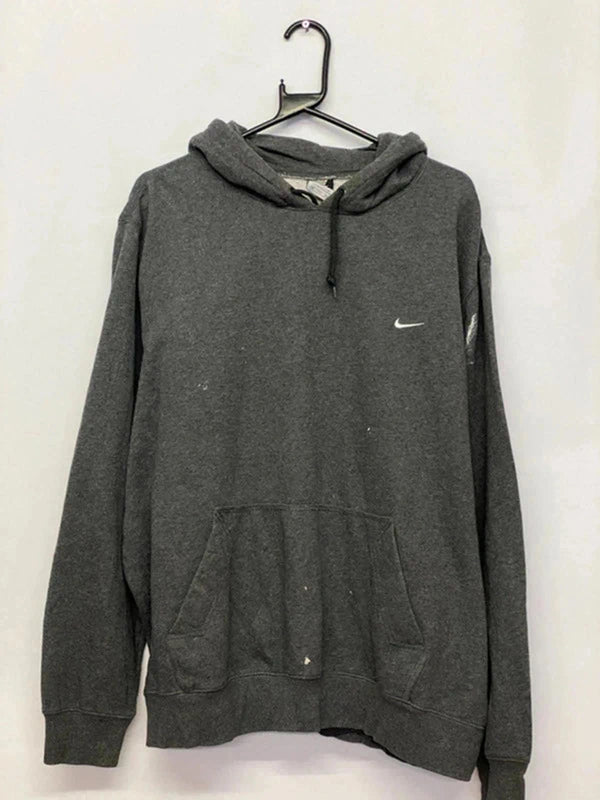 Nike Dark Grey Pullover Hoodie with Mini Swoosh