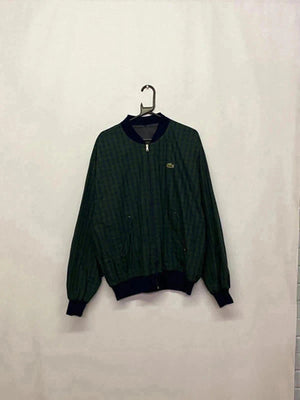 Vintage Lacoste Checkered Bomber Jacket – Made in France – Size 6 (XL)