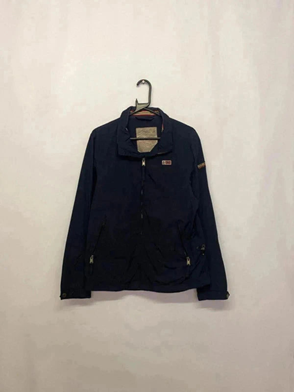 Napapijri Geographic Navy Windbreaker Jacket – Men’s M/L
