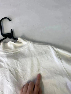 Nike White 1/4 Zip Fleece Sweatshirt (Size L, Made in Turkey)