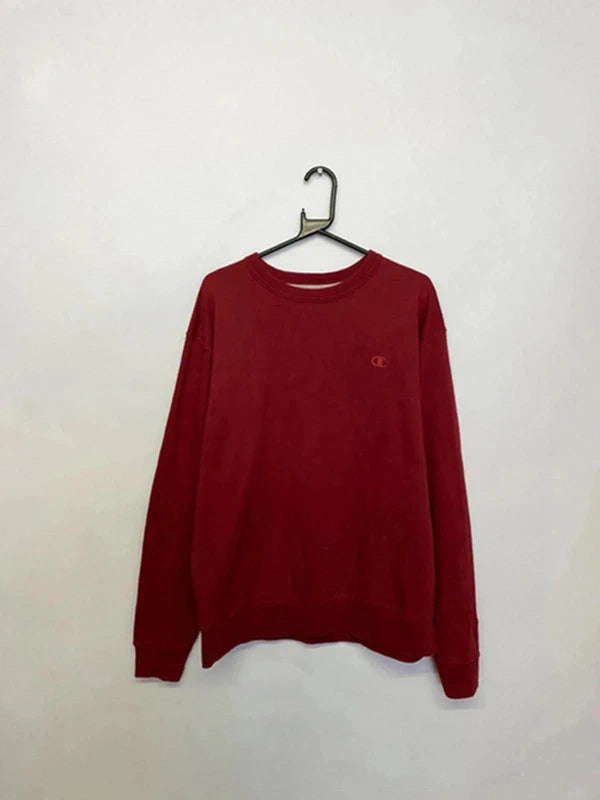 Champion Maroon Red Crewneck Sweatshirt (Men’s L)