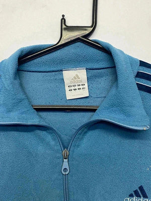 Vintage Adidas Fleece Zip-Up Jacket – Light Blue – Size L