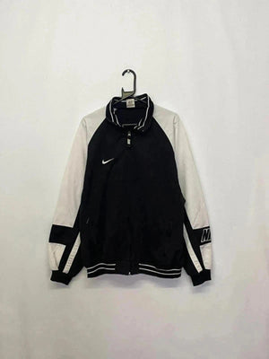 Vintage Nike Black & White Track Jacket – Size L – Made in Indonesia