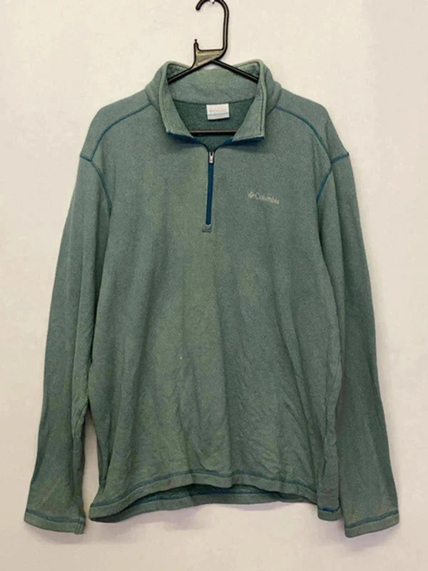 Columbia 1/4 Zip Fleece Pullover – XL – Green/Teal