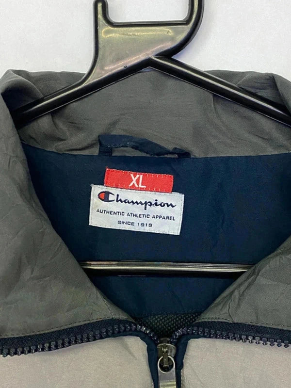 Vintage Champion Grey Track Jacket (Men’s XL)