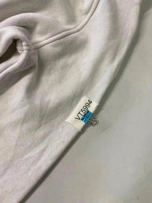 Adidas White Hoodie – Women’s L Drawstring Hem & Logo
