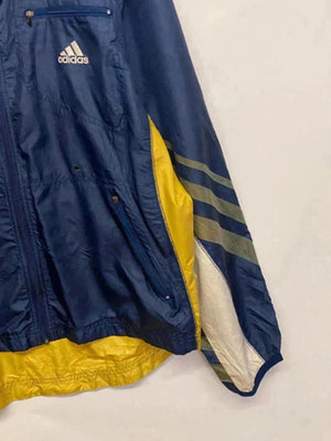 Vintage Adidas Windbreaker Jacket – Navy/Yellow – Men’s M