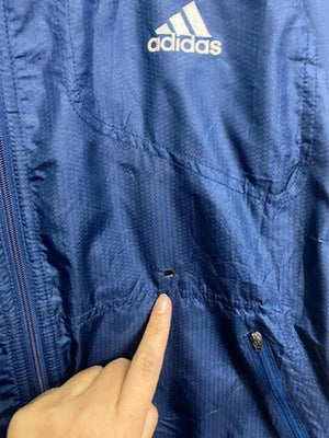 Vintage Adidas Windbreaker Jacket – Navy/Yellow – Men’s M