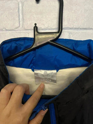 Vintage Adidas Originals Colourblock Windbreaker Jacket Blue Black White