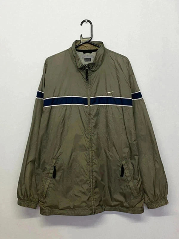 Vintage Nike Olive Green Windbreaker Jacket (Men’s L)