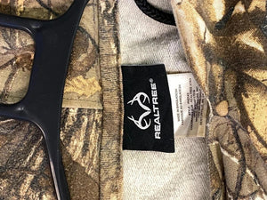 Realtree Camo Print Hoodie with Orange Chest Logo – Men’s L