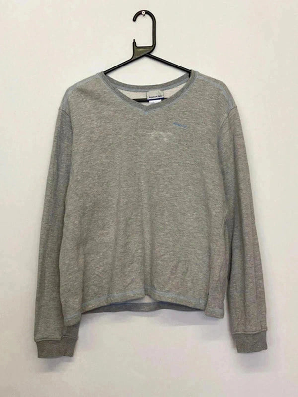 Vintage Reebok Grey V-Neck Sweatshirt