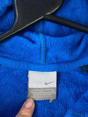 Vintage Nike Blue Fleece-Lined Hoodie (Men’s M, Made in Taiwan)
