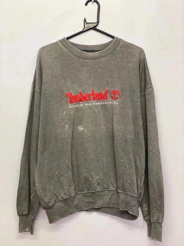 Vintage Timberland Weathergear Sweatshirt – Faded Grey – Size L