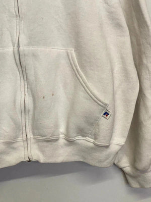 Russell Athletic White Zip-Up Hoodie Dri-Power (Men’s L)