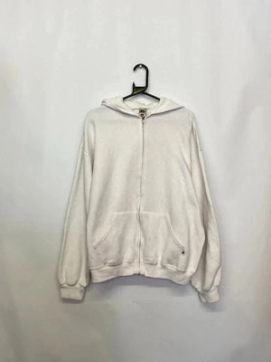 Russell Athletic White Zip-Up Hoodie Dri-Power (Men’s L)