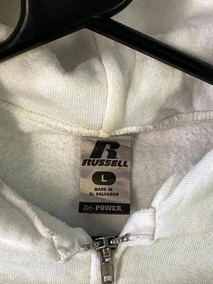 Russell Athletic White Zip-Up Hoodie Dri-Power (Men’s L)