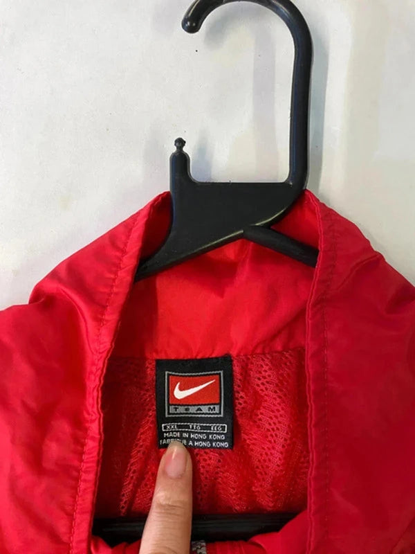Vintage Nike Team Red Windbreaker Jacket XXL – Made in Hong Kong