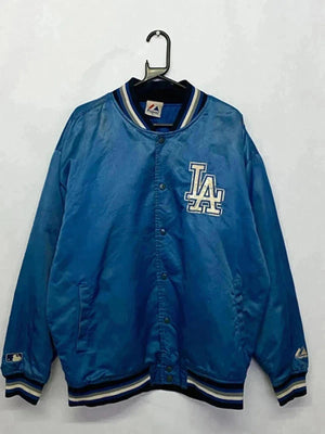 Vintage LA Dodgers MLB Satin Bomber Jacket – Majestic – Size XL
