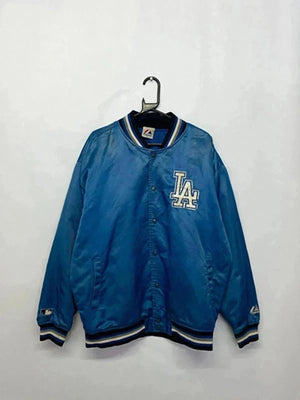 Vintage LA Dodgers MLB Satin Bomber Jacket – Majestic – Size XL