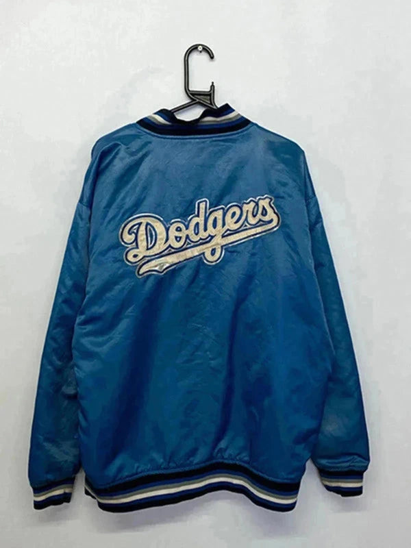 Vintage LA Dodgers MLB Satin Bomber Jacket – Majestic – Size XL