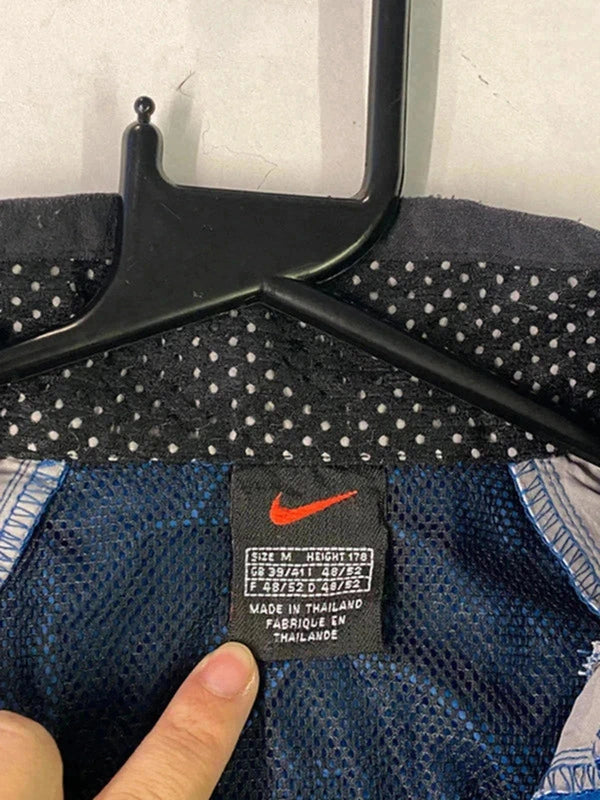 Nike Vintage Blue & Grey Full-Zip Windbreaker Jacket