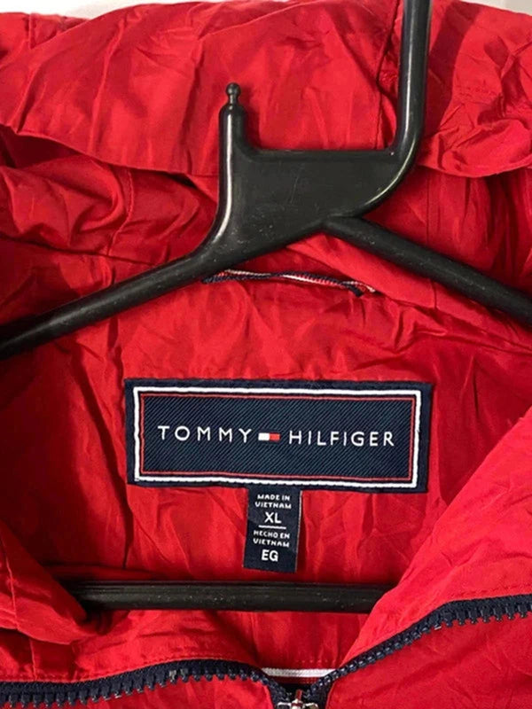 Tommy Hilfiger Red Full-Zip Hooded Jacket (Men’s XL)