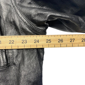 Black Leather Jacket Men's XL