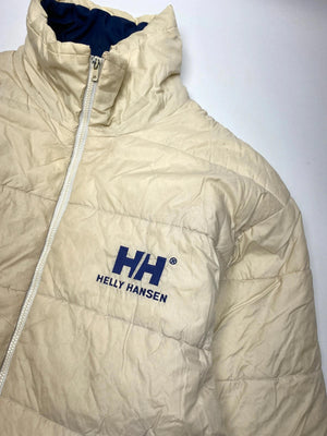 Helly Hansen Beige Puffer Jacket – Men’s L – Down Filled 80/20 – Vintage