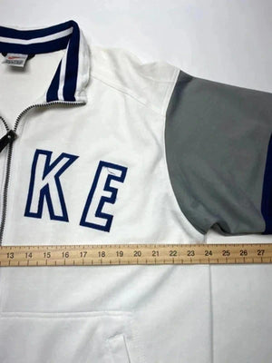 Vintage Nike White Zip Up Track Jacket Spell Out Logo