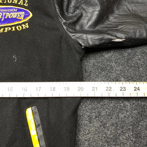 Black Cheer Power Varsity Jacket Men's Small