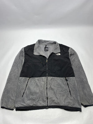 The North Face Men's Grey and Black Fleece Jacket