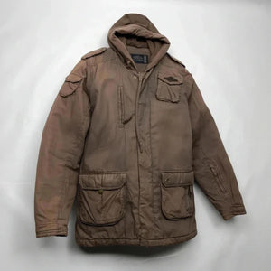 Umbro Brown Hooded Utility Field Jacket – Size L
