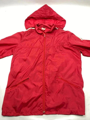 Adidas Vintage Red Hooded Windbreaker Jacket