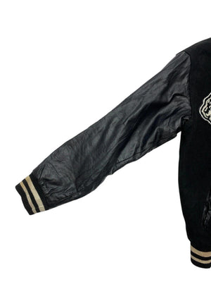 Black Chapter Badge Varsity Jacket Men's Small