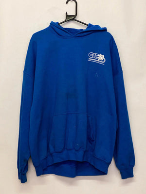 Gildan DryBlend Blue Hoodie – Central Illinois Electrical Services Logo