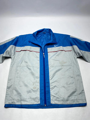 Vintage Nike USA-Made Windbreaker Jacket – Blue/Grey – Rare