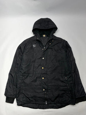 Umbro Black Puffer Parka Jacket with Hood