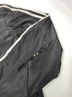 Adidas Black 3-Stripes Puffer Windbreaker Jacket