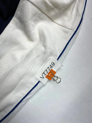 Vintage Nike White and Navy Track Jacket (Men’s S)