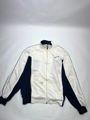 Vintage Nike White and Navy Track Jacket (Men’s S)