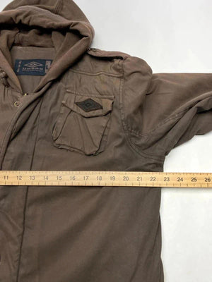 Umbro Brown Hooded Utility Field Jacket – Size L