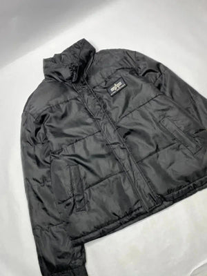 Alpha Industries Black Puffer Jacket Military Style